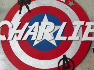 Captain America Name Board
