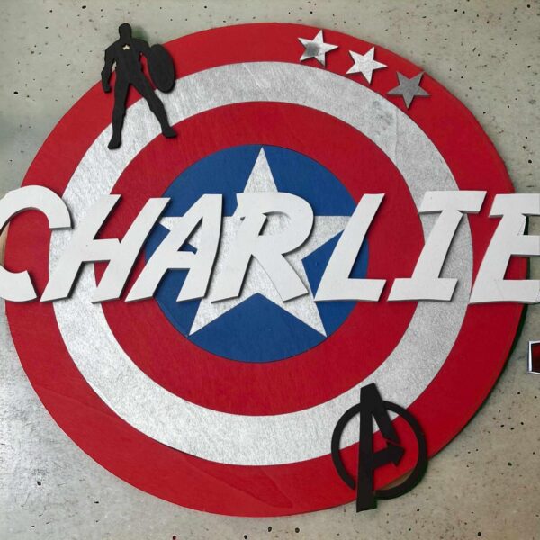Captain America Name Board