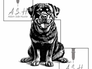 Short Hair Rotty Sitting
