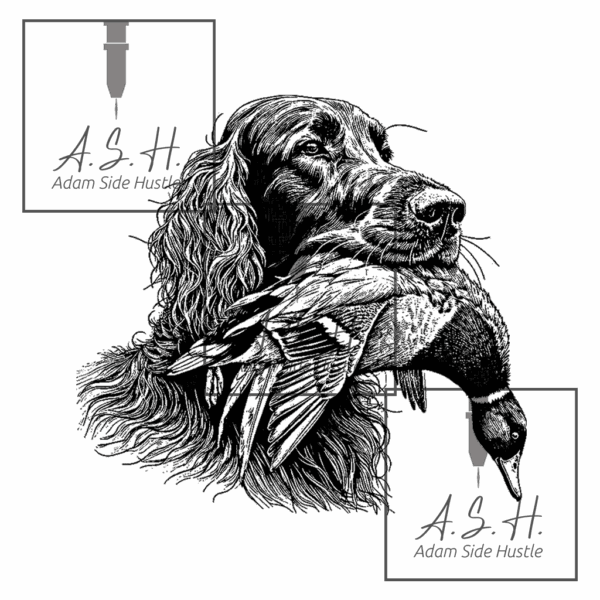Spaniel Head Duck Dog