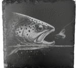 Hunting and Fishing Slate Coaster (4-Pack)
