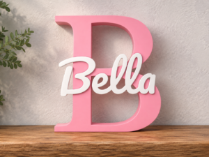 Personalised 3D Printed Name Shelf