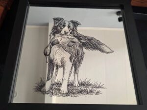 Personalised photo memorial engraved on mirror