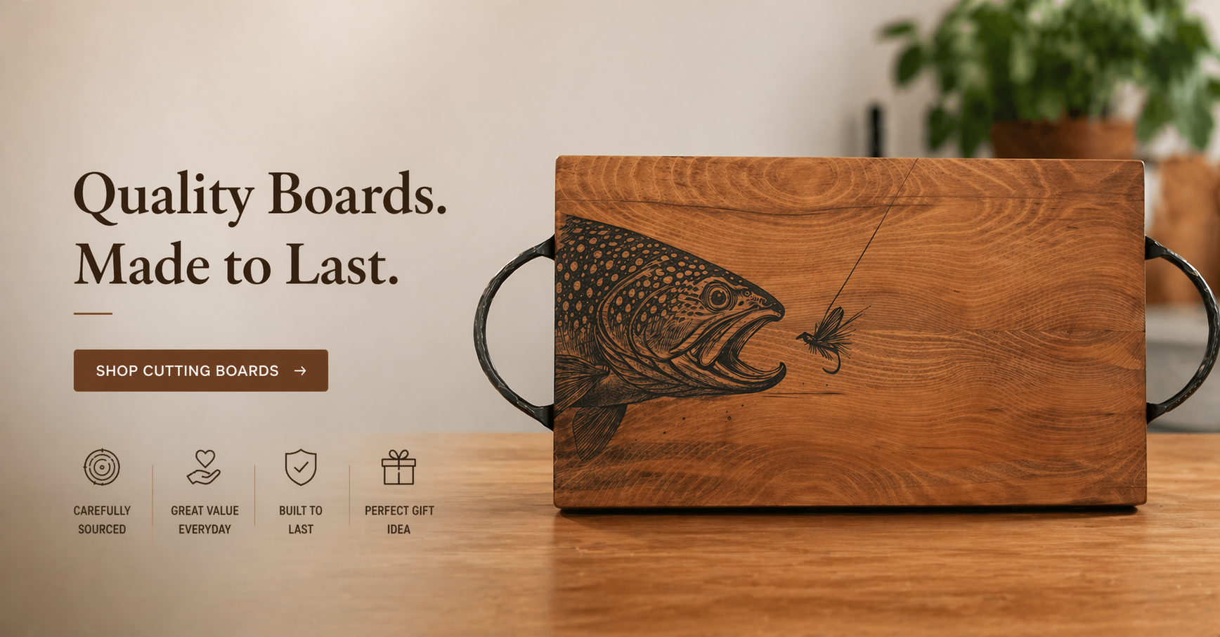 Laser engraved wooden cutting board